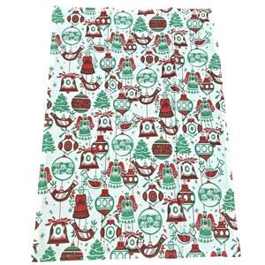 Christmas holiday cotton tea towel red & green